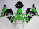 Kawasaki NINJA ZX6R 2003-2004 Injection ABS Fairing - Factory Style - Black Green - MFS3742